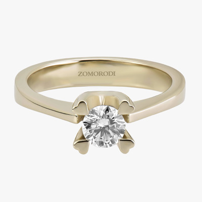 Four-Prong Diamond Solitaire Ring